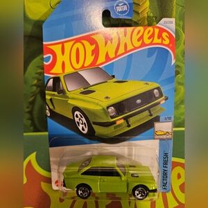 HotWheels Lime Green Sports Car. Ford Escort RS2000